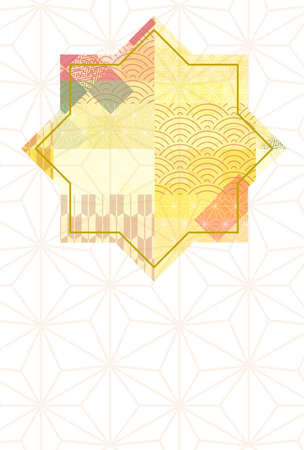 Japanese pattern New Year's card texture backgroundのイラスト素材