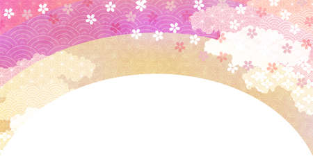 Cherry blossoms Japanese paper Japanese pattern backgroundのイラスト素材