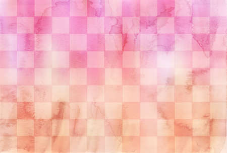 Spring Japanese paper check backgroundのイラスト素材