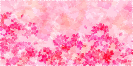 Cherry blossoms Spring Japanese pattern backgroundのイラスト素材