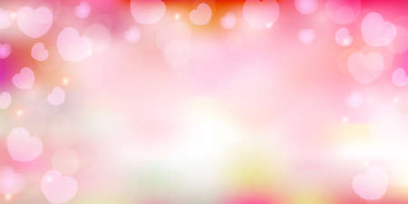 Valentine's day heart pink backgroundのイラスト素材