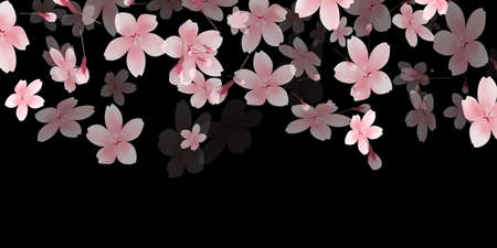 Cherry blossoms spring flower backgroundのイラスト素材