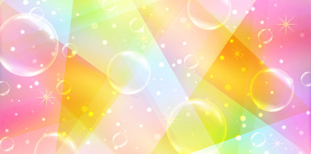 Gradation colorful soap bubble background