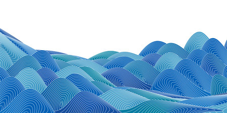 Sea wave Japanese pattern background