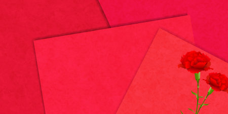 Mother's Day carnation Japanese paper backgroundのイラスト素材