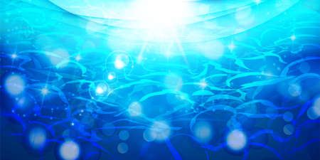 Sea water surface wave backgroundのイラスト素材