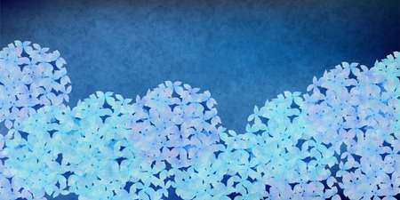 Hydrangea rainy season flower backgroundのイラスト素材