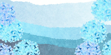 Hydrangea rainy season flower background