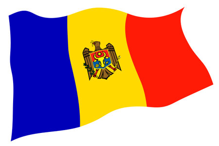 Moldova country flag iconのイラスト素材