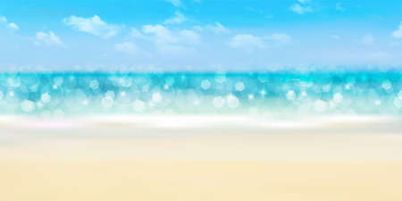 Wave sea sky landscape backgroundのイラスト素材