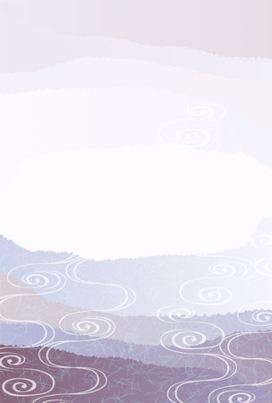 Mourning postcard wave pattern backgroundのイラスト素材