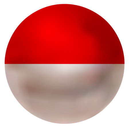 Indonesia National flag ball iconのイラスト素材