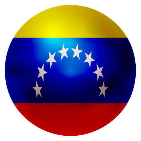 Venezuela National flag ball iconのイラスト素材