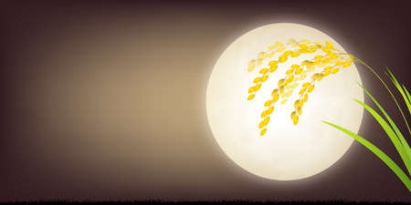 Rice rice autumn gold backgroundのイラスト素材