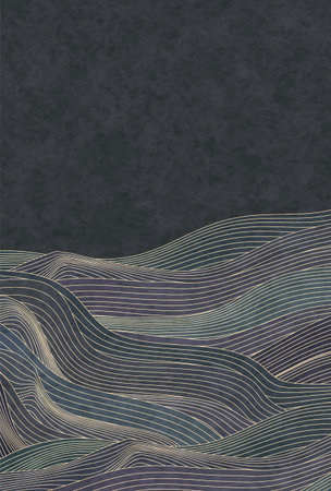 Sea wave Japanese pattern backgroundのイラスト素材