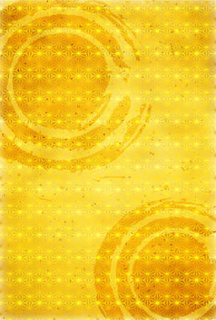 Japanese pattern New Year's card gold backgroundのイラスト素材