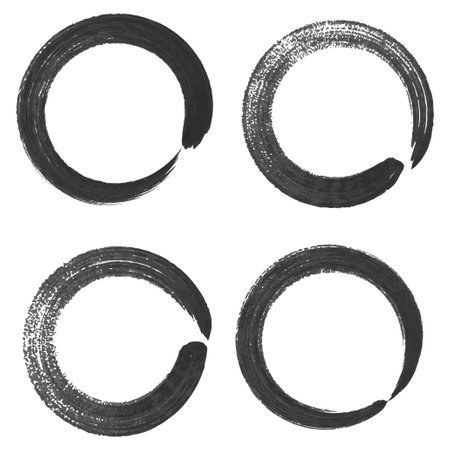 Circle brush New Year's card iconのイラスト素材