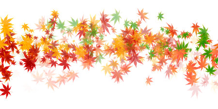 Autumn leaves autumn Japanese pattern backgroundのイラスト素材