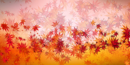 Autumn leaves autumn Japanese pattern background