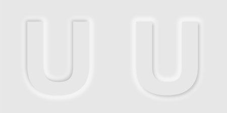 Alphabet neumorphism character three-dimensional iconのイラスト素材