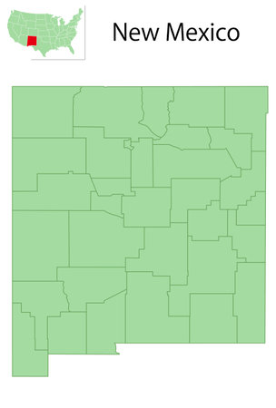new mexico USA map state iconのイラスト素材