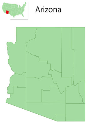 Arizona USA map state iconのイラスト素材