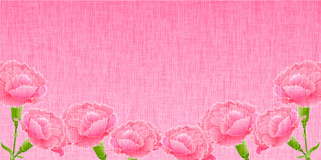 Mother's Day Carnation Pink Backgroundのイラスト素材