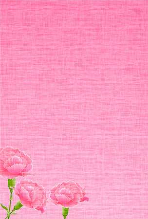 Mother's Day Carnation Pink Backgroundのイラスト素材