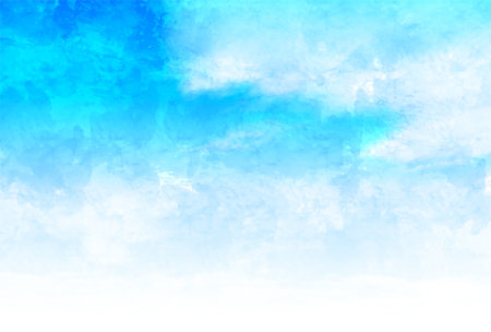 Sky cloud watercolor summer backgroundのイラスト素材