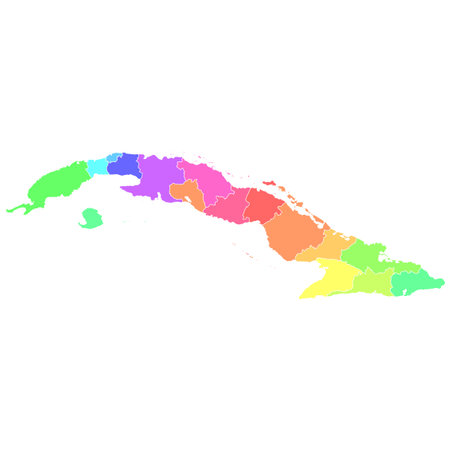 Cuba map colorful country iconのイラスト素材