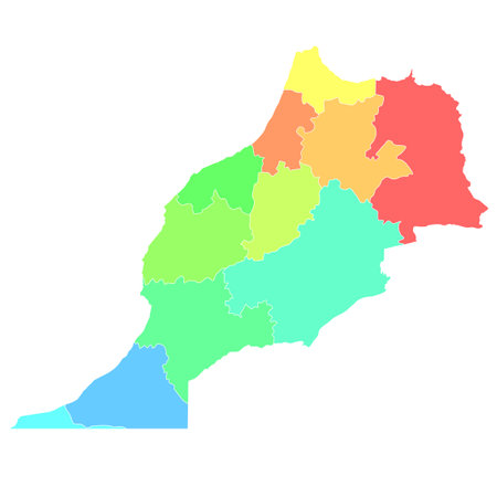 Morocco map colorful country iconのイラスト素材