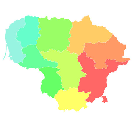 Lithuania map colorful country iconのイラスト素材
