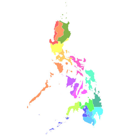Philippines map colorful country iconのイラスト素材