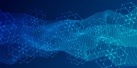Technology network business science backgroundのイラスト素材