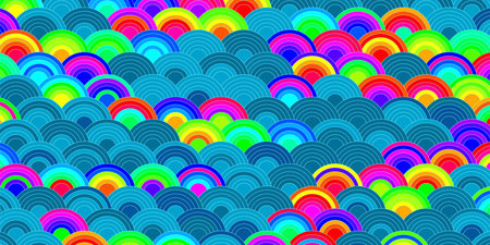 Wave sea Japanese pattern backgroundのイラスト素材