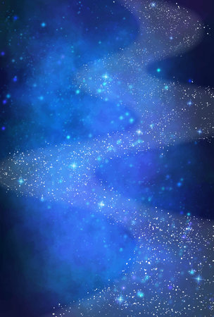 Tanabata Milky Way Night Sky Backgroundのイラスト素材