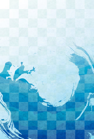 Japanese Pattern Summer Blue Backgroundのイラスト素材