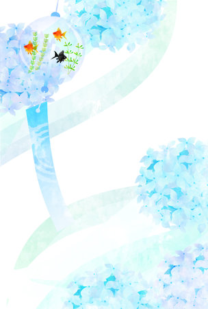 Hydrangea Rainy Season Flower Backgroundのイラスト素材
