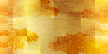 Clouds Japanese Pattern Waves Backgroundのイラスト素材