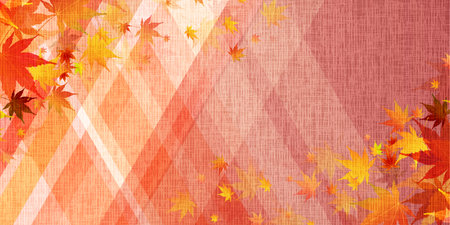 Maple Leaves Japanese Pattern Backgroundのイラスト素材