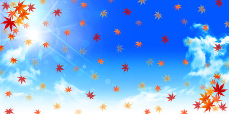 Autumn Leaves Maple Tree Landscape Backgroundのイラスト素材