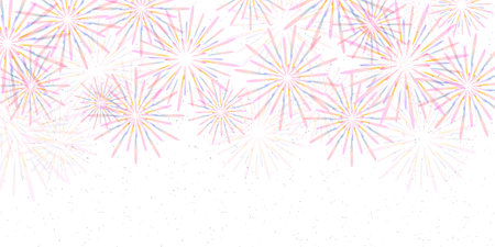 fireworks summer light sky backgroundのイラスト素材