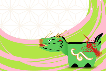 dragon New Year's card Chinese zodiac Backgroundのイラスト素材