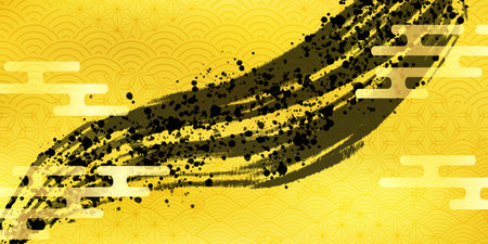 Brush Japanese Pattern Pattern Backgroundのイラスト素材