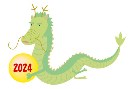 dragon New Year's card Chinese zodiac Backgroundのイラスト素材