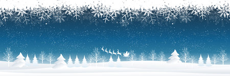 snow Christmas winter sky backgroundのイラスト素材