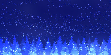 snow Christmas winter sky backgroundのイラスト素材