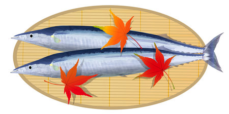 Autumn Taste Autumn Leaves Backgroundのイラスト素材