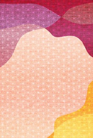 Japanese Pattern New Year's Card Autumn Backgroundのイラスト素材