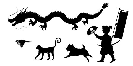 Dragon New Year's card Chinese zodiac Iconのイラスト素材